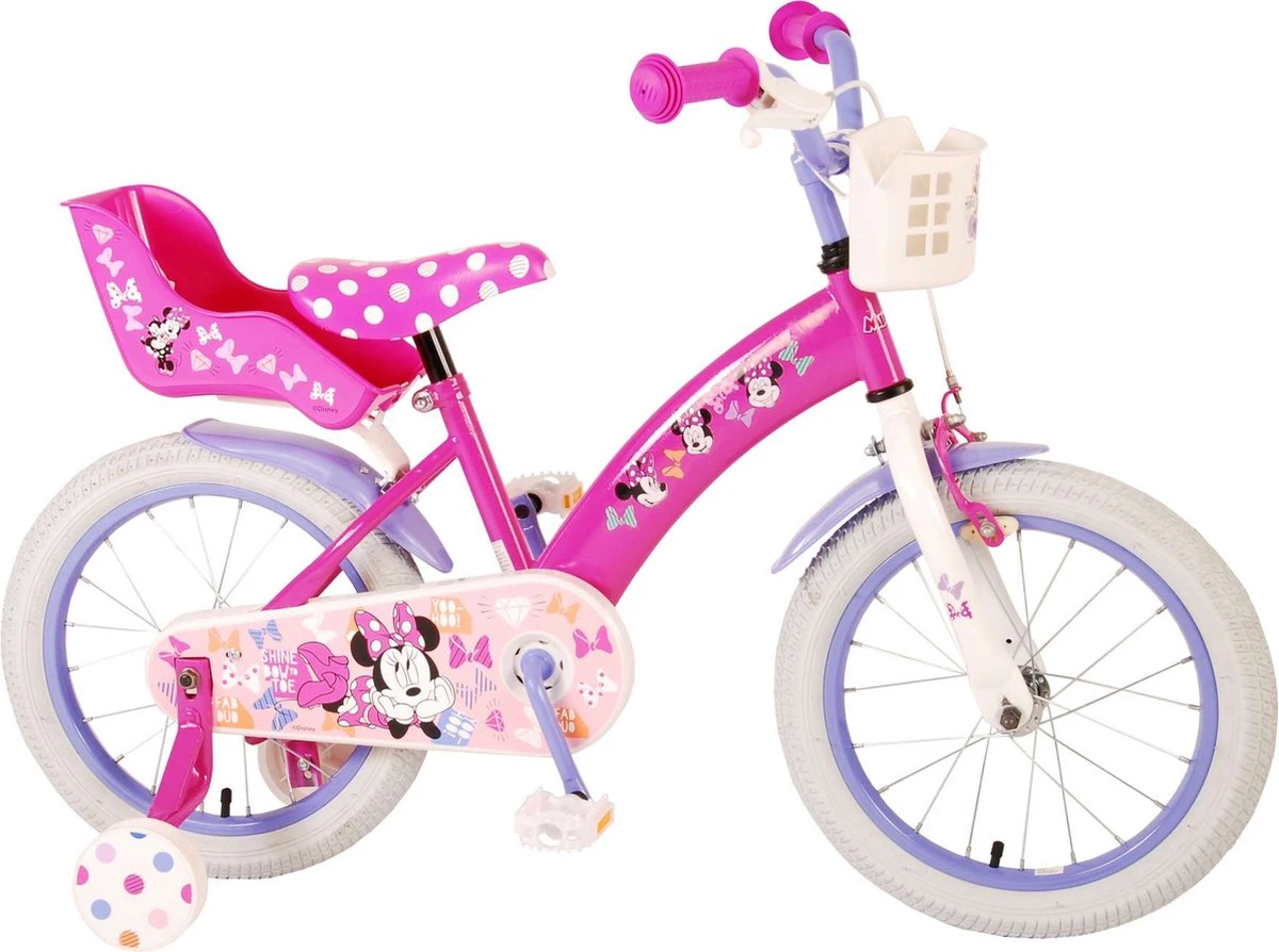 Disney Minnie Cutest Ever! Kinderfiets - Meisjes - 16 Inch - Roze 14 Disney Minnie Cutest Ever! Kinderfiets - Meisjes - 16 Inch - Roze - Afbeelding 12