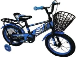 Kinderfiets - 14 Inch Kinderfiets -vanaf 3-5 Jaar Jongens En Meisjes Fietsen - Terugtrap -Rem -Stabilisatoren（2 Zijwieltjes）- Mandje - Achterbank - Blauw -Fietsenwinkel 1200x899 1