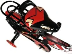 Kinderfiets - 12 Inch Kinderfiets -vanaf 2-4 Jaar Jongens En Meisjes Fietsen - Terugtrap -Rem -Stabilisatoren（2 Zijwieltjes）- Mandje - Achterbank - Rood -Fietsenwinkel 1200x913