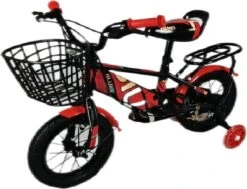 Kinderfiets - 12 Inch Kinderfiets -vanaf 2-4 Jaar Jongens En Meisjes Fietsen - Terugtrap -Rem -Stabilisatoren（2 Zijwieltjes）- Mandje - Achterbank - Rood -Fietsenwinkel 1200x917 54