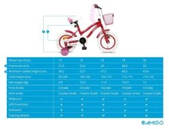 Amigo Flower Meisjesfiets - Kinderfiets 16 Inch - Paars -Fietsenwinkel 1200x920 10