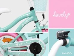 Amigo Lovely Meisjesfiets - Kinderfiets 12 Inch - Turquoise -Fietsenwinkel 1200x920 3