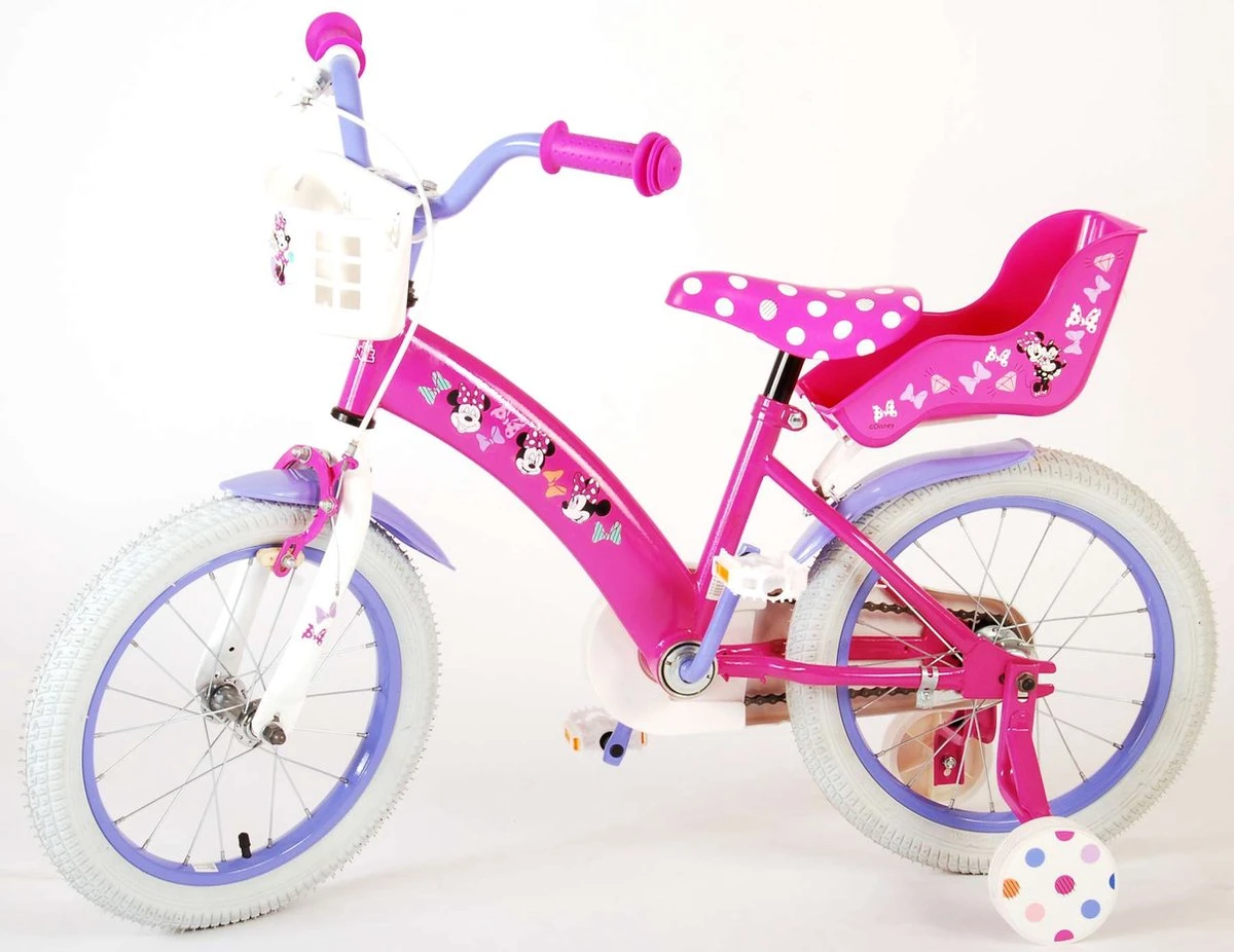 Disney Minnie Cutest Ever! Kinderfiets - Meisjes - 16 Inch - Roze 10 Disney Minnie Cutest Ever! Kinderfiets - Meisjes - 16 Inch - Roze - Afbeelding 8