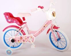 Volare Disney Princess Kinderfiets - Meisjes - 16 Inch - Roze Blauw - Twee Handremmen -Fietsenwinkel 1200x956 1