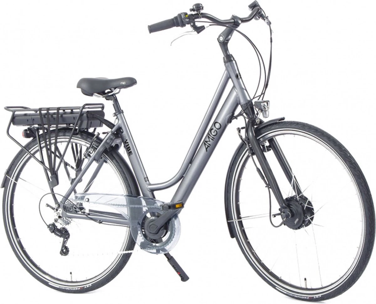 Amigo E-Vibe D1 - Elektrische Stadsfiets Voor Dames - Met 7 Versnellingen - Matgrijs 4 Amigo E-Vibe D1 - Elektrische Stadsfiets Voor Dames - Met 7 Versnellingen - Matgrijs - Afbeelding 2