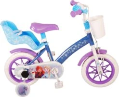 Volare Disney Frozen Kinderfiets - Meiden - 12 Inch - Blauw Paars - Doortrapsysteem -Fietsenwinkel 1200x974