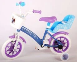 Volare Disney Frozen Kinderfiets - Meiden - 12 Inch - Blauw Paars - Doortrapsysteem -Fietsenwinkel 1200x976