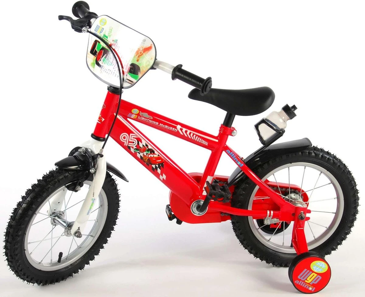 Volare Disney Cars Kinderfiets - Jongens - 14 Inch - Rood 11 Volare Disney Cars Kinderfiets - Jongens - 14 Inch - Rood - Afbeelding 9
