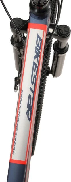 Bikestar 24 Inch 21 Speed Hardtail MTB Sport, Blauw / Rood -Fietsenwinkel 468x1200