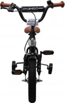Amigo BMX Fun Jongensfiets - Kinderfiets 12 Inch - Matzwart -Fietsenwinkel 753x1200