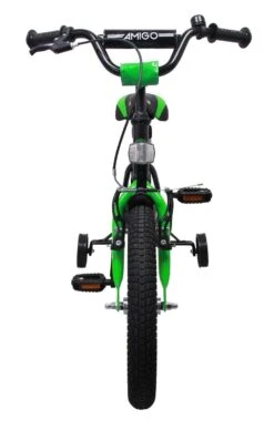 Amigo BMX Fun Jongensfiets - Kinderfiets 16 Inch - Zwart/Groen -Fietsenwinkel 763x1200 1