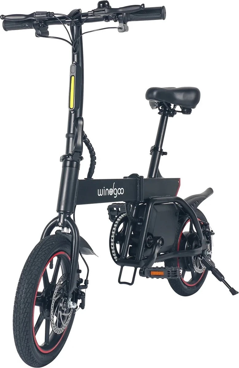 Windgoo B3 Elektrische Fiets Step Met Trapondersteuning - Zwart - 25 Km Per Uur - 350W - Geen Trappers 4 Windgoo B3 Elektrische Fiets Step Met Trapondersteuning - Zwart - 25 Km Per Uur - 350W - Geen Trappers - Afbeelding 2