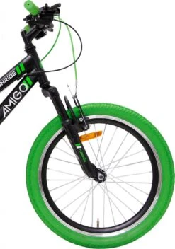 Amigo Fun Ride - Mountainbike 20 Inch - Voor Jongens En Meisjes - Met 7 Versnellingen - Zwart/Groen -Fietsenwinkel 843x1200