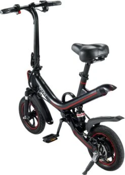 [ Ouxi V1 ] [Elektrische Vouwfiets ] [ Zwart Met Rood ] [ 250W] [actieradius 35 Km ] [snelheid 25km/h ] -Fietsenwinkel 856x1200