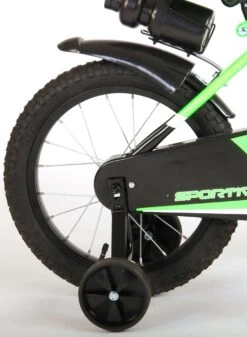 Volare Sportivo Kinderfiets - Jongens - 16 Inch - Neon Groen Zwart - 95% Afgemonteerd -Fietsenwinkel 880x1200
