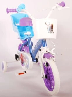 Volare Disney Frozen Kinderfiets - Meiden - 12 Inch - Blauw Paars - Doortrapsysteem -Fietsenwinkel 897x1200