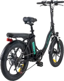 Hitway BK6 Elektrische Fiets | Opvouwbare E-bike | 20 Inch Fat Tire | 350W Motor | 10Ah | Zwart/Groen -Fietsenwinkel 949x1200